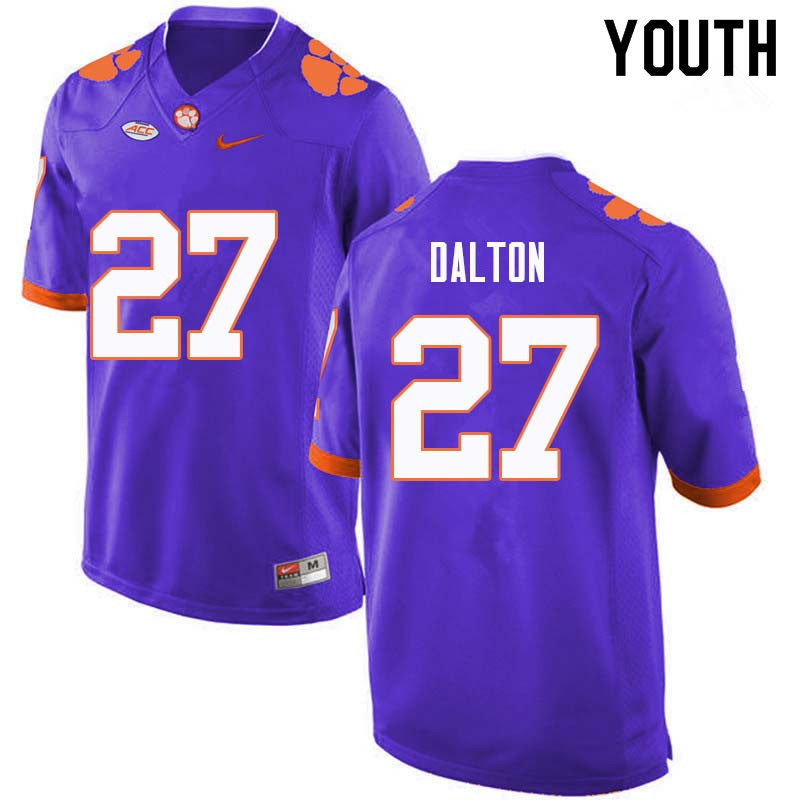 Youth #27 Alex Dalton Clemson Tigers College Football Jerseys Sale-Purple